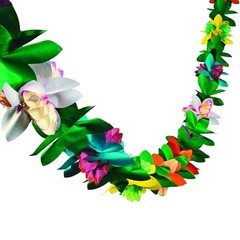 Colorful Paper Flower Garland – Elevate Your Luau with 9 Feet of Paper