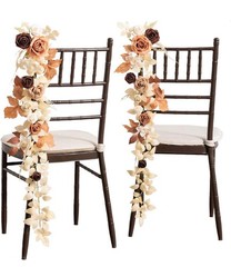 Ling’s Moment 10 Pcs Wedding Chair Decorations Aisle