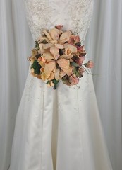 Peaches and Pinks Silk Bridal Bouquet