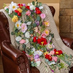Suncalla 12 Pcs 70.8 ft Wildflower Garland Pre Strung Multi Color Floral