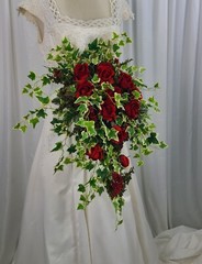 Roses and Ivy Garden Silk Wedding Bouquet