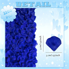 3200 Pcs Artificial Rose Petals for Romantic Night, Fake Rose Flower Petals f…