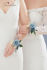 6 PCS Wrist Corsages for Wedding, Girl/Mother Bride Bridesmaids Corsages Wristle