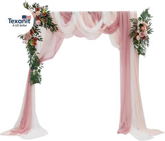 Artificial Wedding Arch Flowers Kit (Pack of 5), 2Pcss Realistic Silk Roses Flow