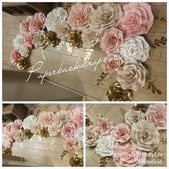 21 handmade PAPERFLOWER backdrop set♡ SALE!!!!