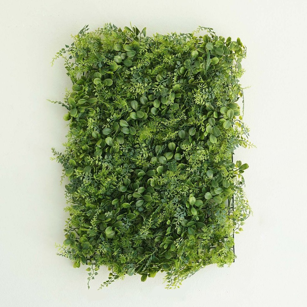 8 Green Medium Boxwood and Fern Leaves Wall Backdrop Panels Wedding Party