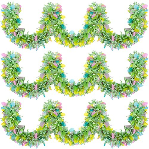 6 Pcs 6.5 ft Easter Metallic Glitter Garlands Easter Mixed Color Chunky