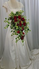 Roses and Ivy Garden Silk Wedding Bouquet
