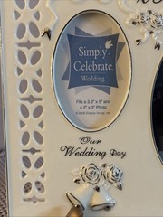 25th Anniversary PictureFrame “Our Silver Anniversary”Photo Safe 312 New