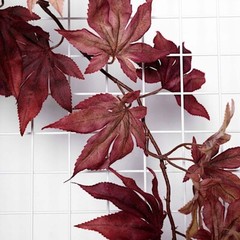 BURGUNDY 70″ ARTIFICIAL Fall MAPLE LEAF GARLAND Faux Autumn Leaves Party Events