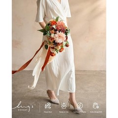Terracotta Bridal Bouquet Artificial Flowers Wedding Decor Photoshoot Keepsake