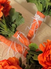 Vibrant Orange Wedding Bouquet Set