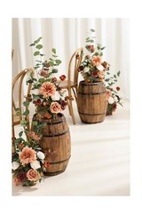 Ling’s Moment 17.5″ Tall Standing Artificial Flowers Arrangements 4pcs Fall W…