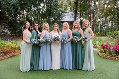Dusty Blue Sage Navy Sola Wood Succulent Bridal Bouquet White Wedding Flowers