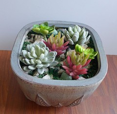 Artificial Mini Desert Plants Set of 6 Mini Snowball Succulents Grass Landscape