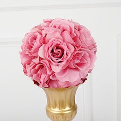 2 MAUVE 7″ Silk Roses Flowers Kissing Balls Wedding Events Centerpieces
