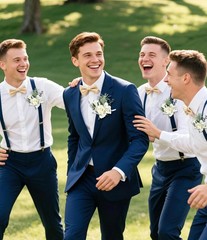 6Pcs White Faux Silk Rose Boutonnieres for Men Wedding Prom | White Artificial S