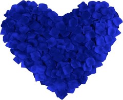 1000 Pcs Sapphire Blue Artificial Silk Rose Petals for Weddings & Parties