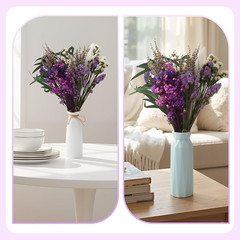 2 Pack Large Dried Flower Bouquets 15.7 Inch Lavender Baby Breath Forget Me Not