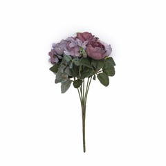 2 Bouquets 12″ Silk Flowers Assorted Artificial Floral Bushes Party Decorations