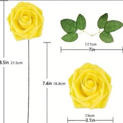 25 Foam Roses 25pcs Artificial Flowers, Fake Flowers Roses