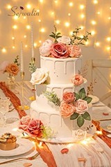 Artificial Flowers Pink Wedding Cake Flowers, Fake 1 Box A Abby Dusty Pink