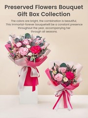 Polylove Flowers for Delivery Prime Forever Bouquet Medium, Hot Pink