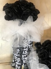 Black and White Wedding Bouquet Set