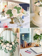 US 25/50pcs Artificial Flower Lifelike Foam Roses Home Party Decor DIY Bouquet