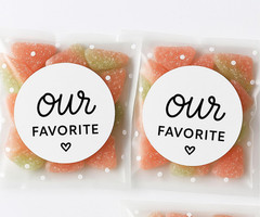120 Pcs Wedding & Baby Shower Favor Stickers: 120 X Our Favorite Stickers, 1.6 –