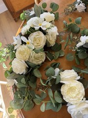 Wedding White Flowers For Arch – 9 Pieces- 6 Pieces Used One Package Not Open