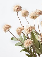 Silk Flowers Pompon Mums Artificial Flowerspcs 50 Heads Fake Mini 10 Beige