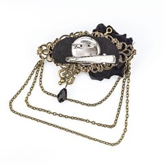 Vintage Skull Rose Tassel Chain Pin Brooch for Men & Women – Punk, Gothic Sui…