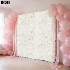 12pcs Artificial Flower Wall Panels, Flower Wall Decoration For Wedding Birthday