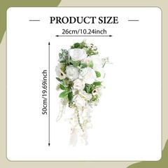 Wedding Bridal Bouquet Lightweight Bridal Hand Flower for Party Outdoor Home