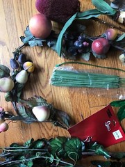 Silk Assortment Flowers Garland Arrangements Crafts Fruit Leaves Lot