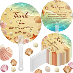 100 Pcs Wedding Hand Fans for Guests Bulk Greenery Wedding Favor Fans with Handl