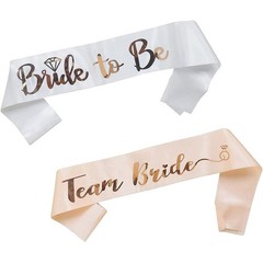 Rose Gold Bride To Be Satin Sash Bachelorette Hen Party Wedding Bridal Shower De
