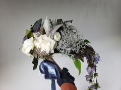 Bridal Bouquet 12 Inch Cascading Wedding Bouquet, Blue – WITH DEFECTS