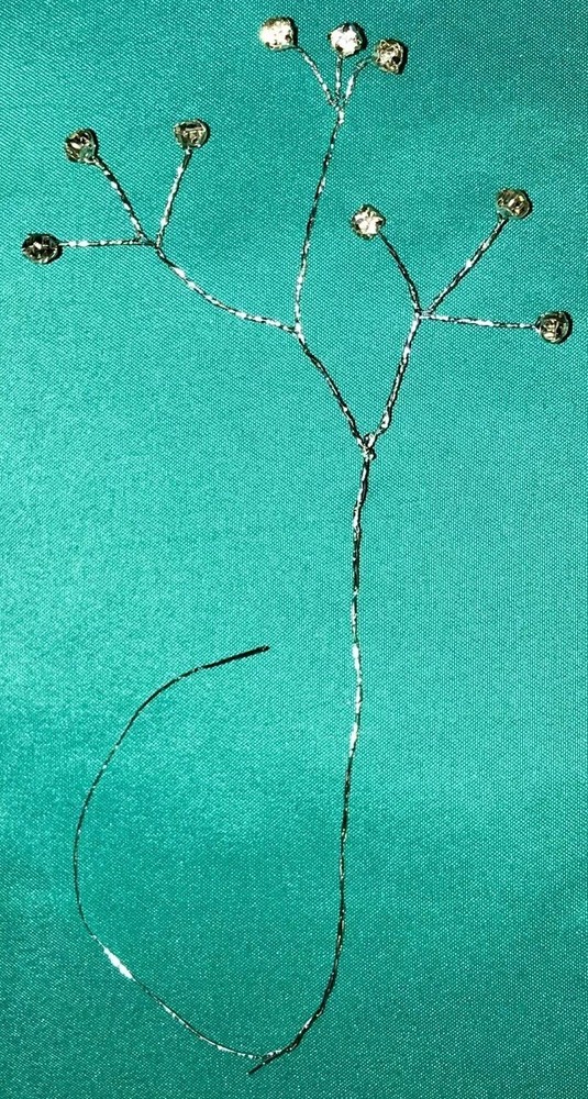 New Rhinestone Silver Wire Sprays Diamanté 9 Stone 10 Ct Bouquets Accent Floral