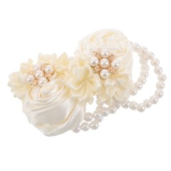 2 Pcs Prom Flower Wrist Corsage Bracelet Wedding Artificial Corsages