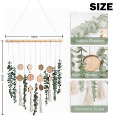 Artificial Eucalyptus Wall Hanging Fake Boho Wall Art Bedroom Kitchen Home Decor