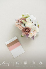 Ling’S Moment Dusty Rose Bridal Bouquet for Bride, Blush Pink Wedding Bouquets f