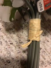 Ashland Straw Basket & 5 Floral Bunches NWT Roses Cotton Wedding bouquet Decor