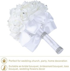 Versatile White Rose Bouquet – Perfect for Weddings, Parties, and Home Decor