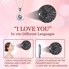 Preserved Red Real Rose Flowers with I Love You Necklace Eternal Purple