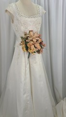 Peaches and Pinks Silk Bridal Bouquet
