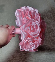 Handmade Bouquet for Quinceañera XV 21 eternal roses and butterflies