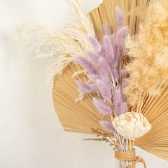 LAVENDER 50 Stems 15″ Rabbit Tail Dried Natural Pampas Grass SPRAYS Party Events