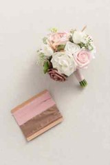 Ling’s Moment 7 Inch Blush Pink Wedding Bouquets for Bride, Bridesmaid’s Bouquet